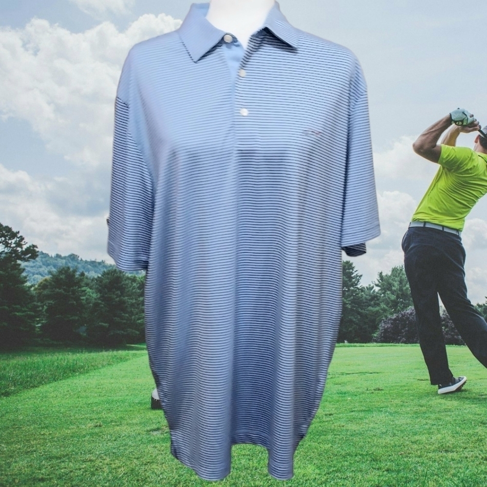 GREG NORMAN PLAY DRY MEN'S GOLF POLO SHIRT - SIZE L